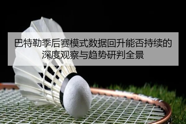 巴特勒季后赛模式数据回升能否持续的深度观察与趋势研判全景